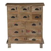 Clovelly Indian Solid Wood 11 Drawer Standard Vertical Dresser